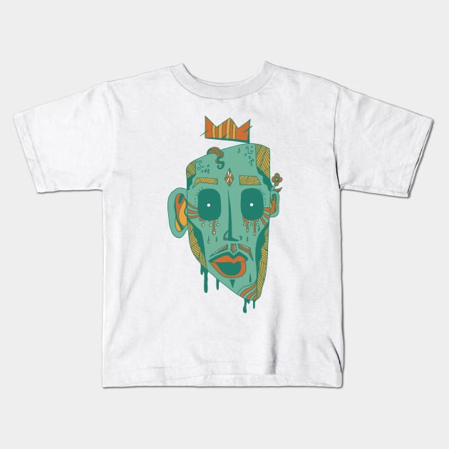 Mountain Green Strange King Juan Kids T-Shirt by kenallouis